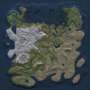 Thumbnail Rust Map: Procedural Map, Size: 4500, Seed: 1412820437, 17 Monuments
