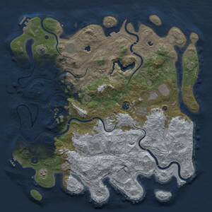 Thumbnail Rust Map: Procedural Map, Size: 4500, Seed: 826114725, 15 Monuments