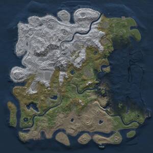 Thumbnail Rust Map: Procedural Map, Size: 5000, Seed: 257030102, 17 Monuments