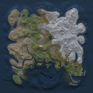Thumbnail Rust Map: Procedural Map, Size: 3750, Seed: 1301508210, 17 Monuments