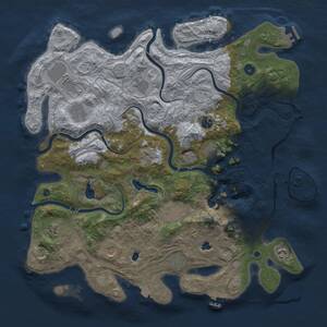 Thumbnail Rust Map: Procedural Map, Size: 4500, Seed: 972484607, 17 Monuments