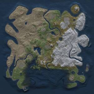 Thumbnail Rust Map: Procedural Map, Size: 4250, Seed: 1145645986, 17 Monuments