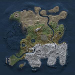 Thumbnail Rust Map: Procedural Map, Size: 3000, Seed: 1422963698, 11 Monuments