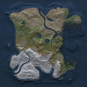 Thumbnail Rust Map: Procedural Map, Size: 3000, Seed: 1759145772, 13 Monuments