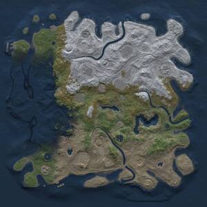 Thumbnail Rust Map: Procedural Map, Size: 4500, Seed: 1468296572, 16 Monuments