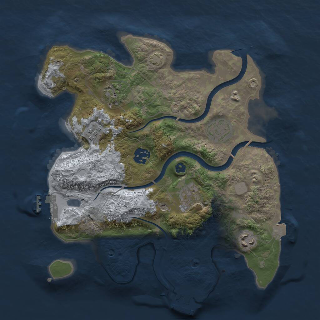 Rust Map: Procedural Map, Size: 3000, Seed: 41092, 11 Monuments