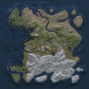 Thumbnail Rust Map: Procedural Map, Size: 3800, Seed: 2104652812, 16 Monuments