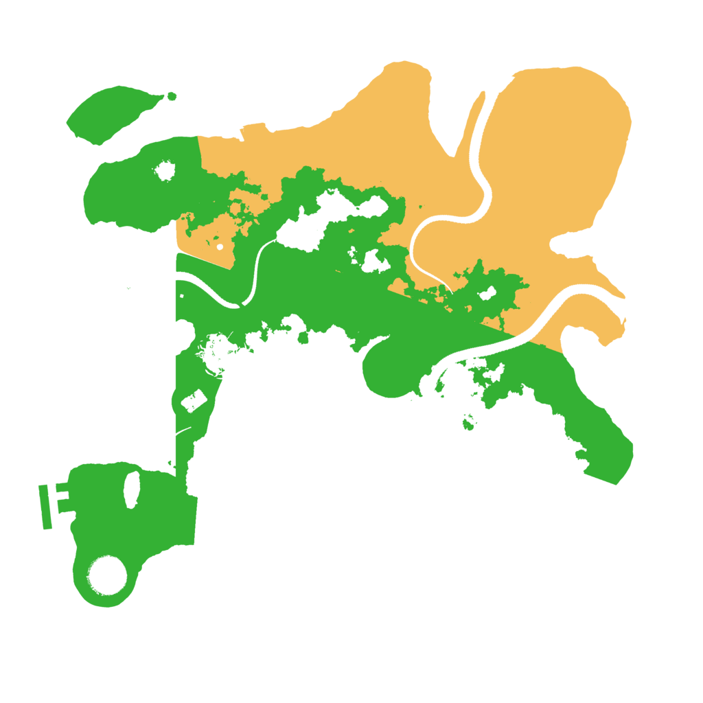 Biome Rust Map: Procedural Map, Size: 3200, Seed: 1625012292