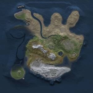 Thumbnail Rust Map: Procedural Map, Size: 2200, Seed: 1897832646, 7 Monuments