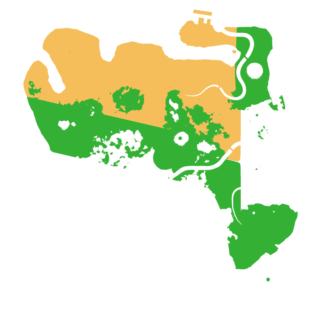 Biome Rust Map: Procedural Map, Size: 3500, Seed: 549266