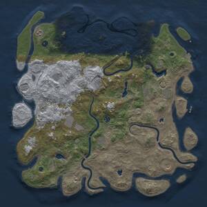 Thumbnail Rust Map: Procedural Map, Size: 4900, Seed: 896752387, 17 Monuments
