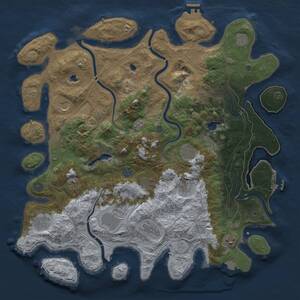 Thumbnail Rust Map: Procedural Map, Size: 4500, Seed: 492940216, 19 Monuments