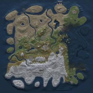 Thumbnail Rust Map: Procedural Map, Size: 4500, Seed: 492940216, 16 Monuments