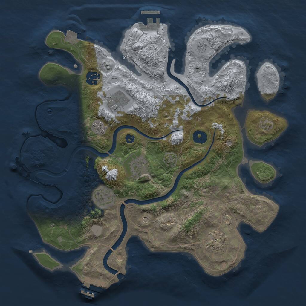 Rust Map: Procedural Map, Size: 3300, Seed: 202605081, 12 Monuments