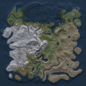 Thumbnail Rust Map: Procedural Map, Size: 5000, Seed: 1681927131, 16 Monuments