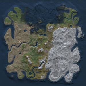 Thumbnail Rust Map: Procedural Map, Size: 4500, Seed: 1044220095, 17 Monuments