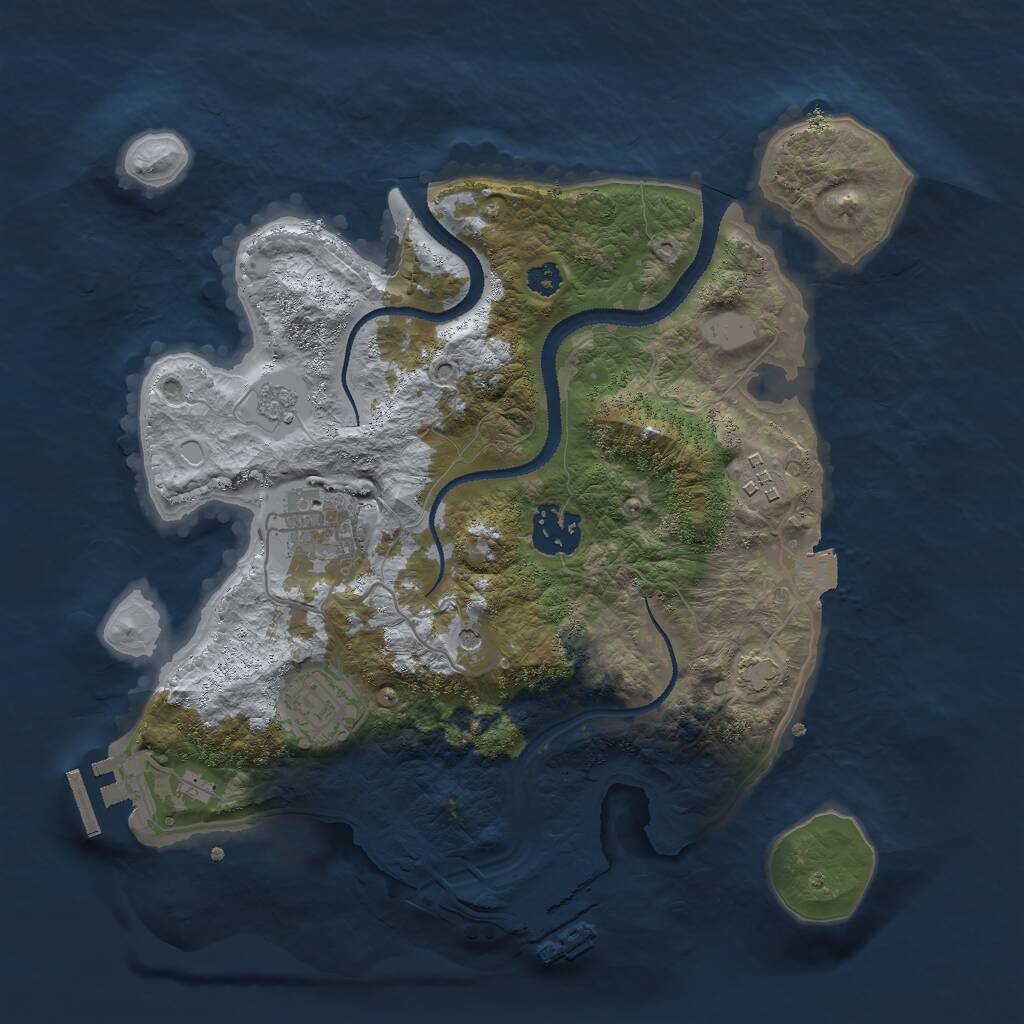 Rust Map: Procedural Map, Size: 3000, Seed: 805333478, 10 Monuments
