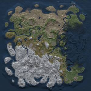 Thumbnail Rust Map: Procedural Map, Size: 5000, Seed: 879733363, 16 Monuments