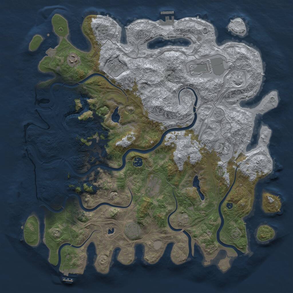 Rust Map: Procedural Map, Size: 4500, Seed: 759814906, 15 Monuments
