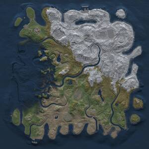 Thumbnail Rust Map: Procedural Map, Size: 4500, Seed: 759814906, 15 Monuments