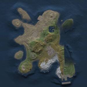 Thumbnail Rust Map: Procedural Map, Size: 2048, Seed: 666, 5 Monuments