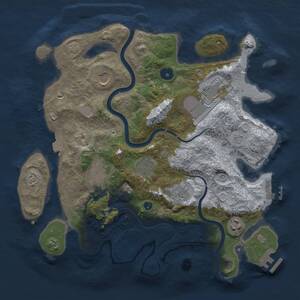 Thumbnail Rust Map: Procedural Map, Size: 3500, Seed: 652253, 13 Monuments