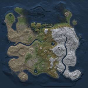 Thumbnail Rust Map: Procedural Map, Size: 3500, Seed: 1037595189, 14 Monuments