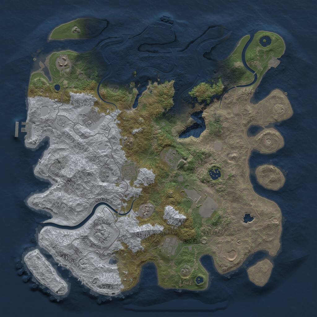 Rust Map: Procedural Map, Size: 4200, Seed: 1280980720, 16 Monuments