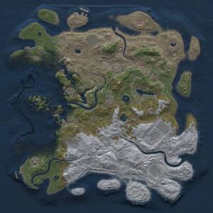 Thumbnail Rust Map: Procedural Map, Size: 4500, Seed: 306003538, 17 Monuments