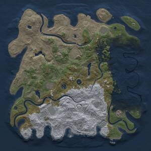 Thumbnail Rust Map: Procedural Map, Size: 4500, Seed: 984981, 16 Monuments