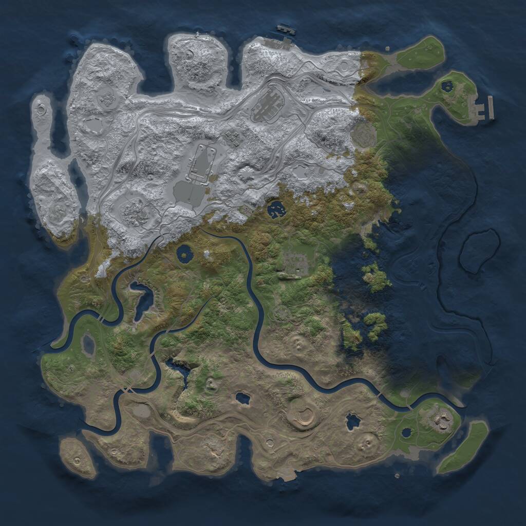 Rust Map: Procedural Map, Size: 4500, Seed: 1438, 15 Monuments