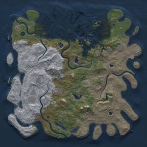 Thumbnail Rust Map: Procedural Map, Size: 5050, Seed: 72812, 16 Monuments