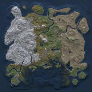 Thumbnail Rust Map: Procedural Map, Size: 4500, Seed: 445845415, 17 Monuments