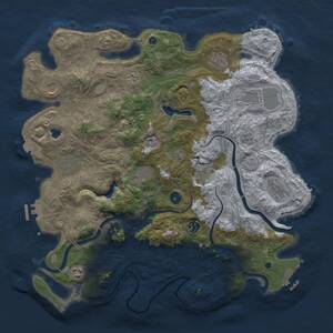 Thumbnail Rust Map: Procedural Map, Size: 4250, Seed: 1916013791, 17 Monuments