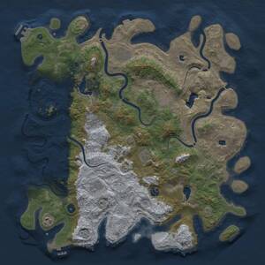 Thumbnail Rust Map: Procedural Map, Size: 4500, Seed: 148900688, 15 Monuments