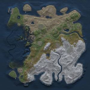Thumbnail Rust Map: Procedural Map, Size: 4000, Seed: 451349292, 17 Monuments