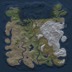 Thumbnail Rust Map: Procedural Map, Size: 4500, Seed: 567748222, 15 Monuments