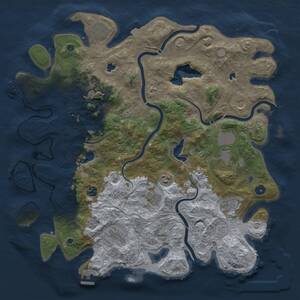 Thumbnail Rust Map: Procedural Map, Size: 4500, Seed: 127033024, 16 Monuments