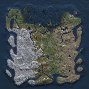 Thumbnail Rust Map: Procedural Map, Size: 4500, Seed: 2144117879, 17 Monuments