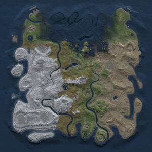 Thumbnail Rust Map: Procedural Map, Size: 4250, Seed: 1272346328, 17 Monuments