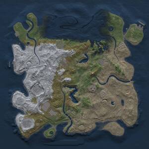Thumbnail Rust Map: Procedural Map, Size: 4250, Seed: 1740525701, 17 Monuments