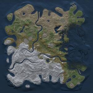 Thumbnail Rust Map: Procedural Map, Size: 4500, Seed: 1245929149, 15 Monuments