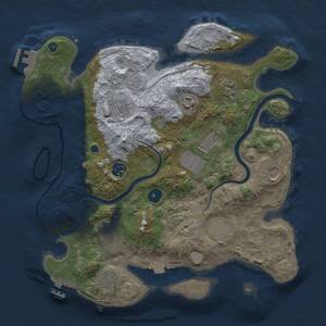 Thumbnail Rust Map: Procedural Map, Size: 3500, Seed: 55579604, 15 Monuments