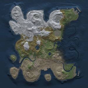 Thumbnail Rust Map: Procedural Map, Size: 3000, Seed: 1587147038, 11 Monuments