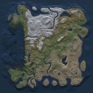 Thumbnail Rust Map: Procedural Map, Size: 4500, Seed: 829632819, 17 Monuments