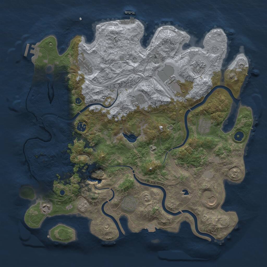 Rust Map: Procedural Map, Size: 4250, Seed: 5072026, 16 Monuments