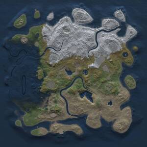 Thumbnail Rust Map: Procedural Map, Size: 4000, Seed: 731905870, 15 Monuments