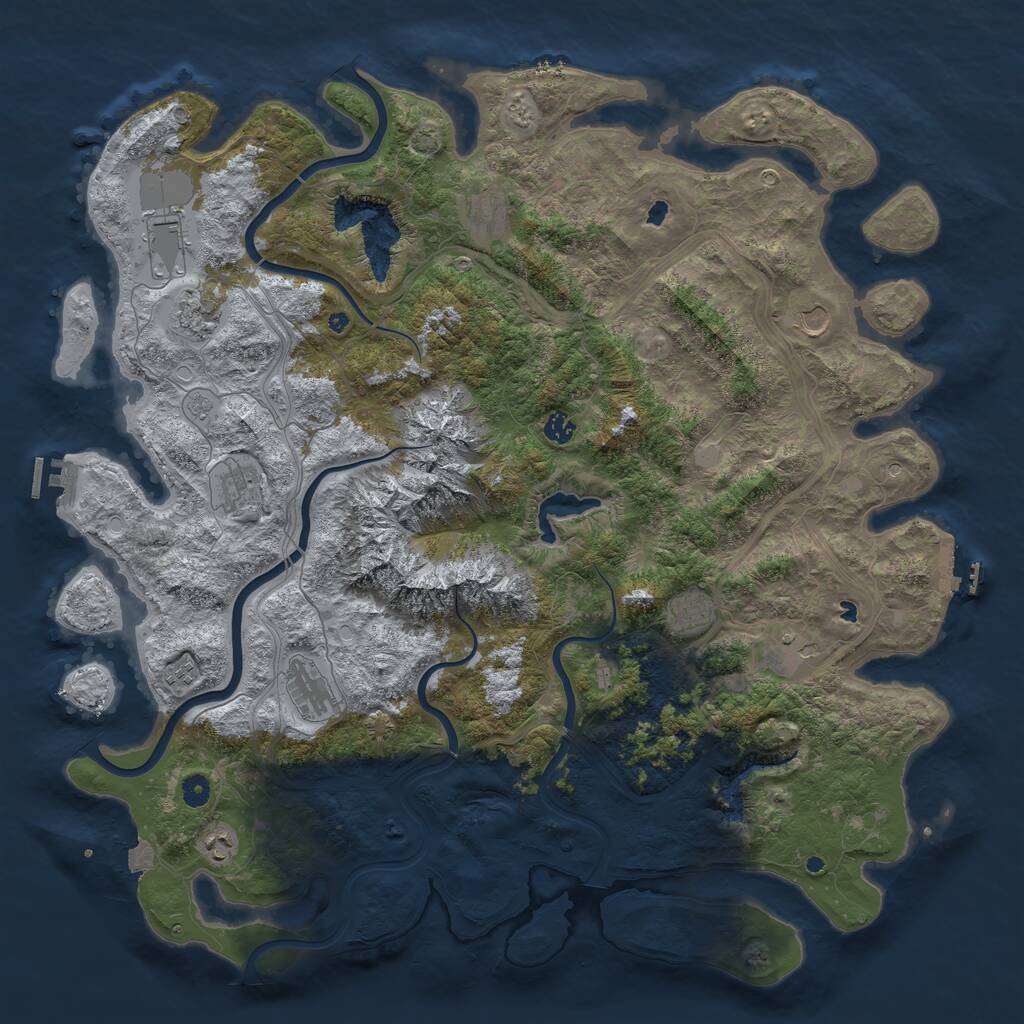 Rust Map: Procedural Map, Size: 5000, Seed: 1757335529, 17 Monuments