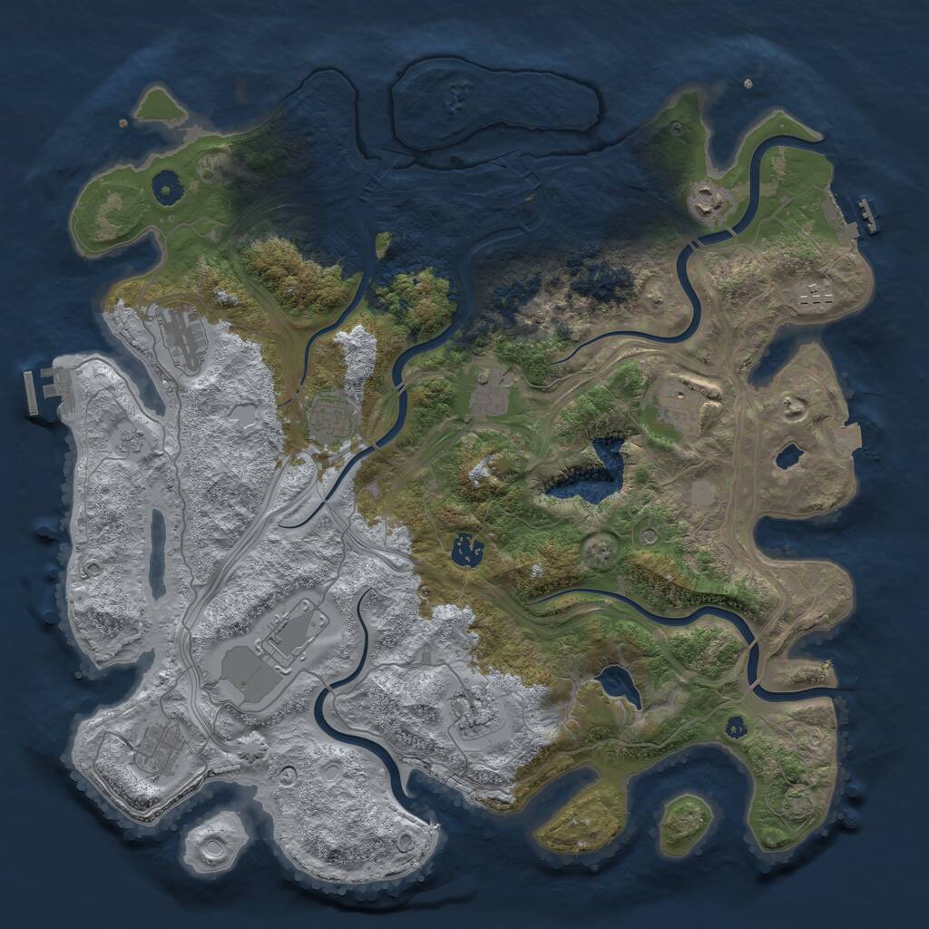 Rust Map: Procedural Map, Size: 4250, Seed: 1518168255, 16 Monuments