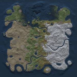 Thumbnail Rust Map: Procedural Map, Size: 4800, Seed: 350076620, 17 Monuments
